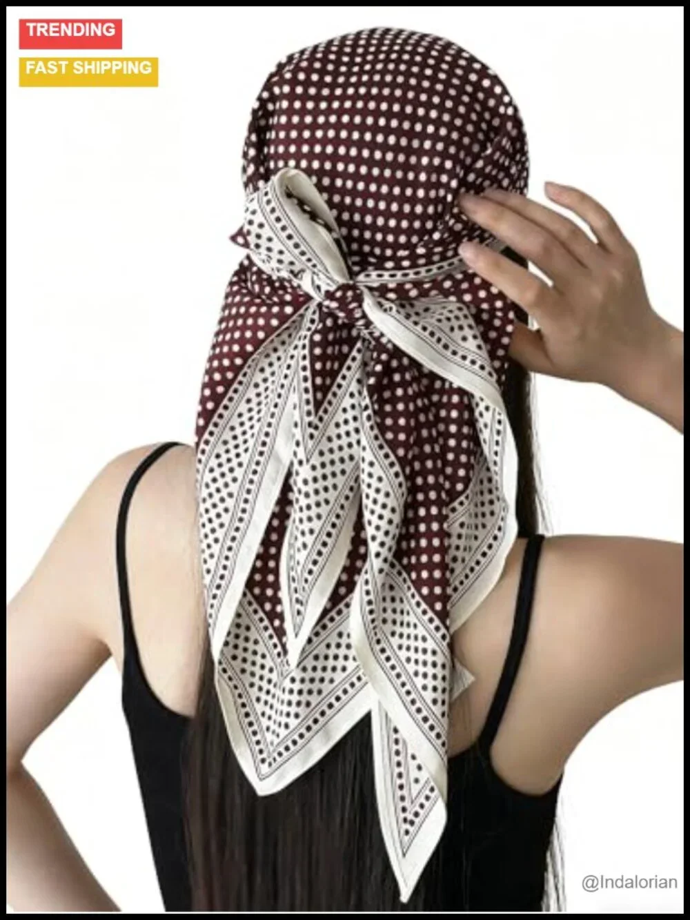 Triangle Shawl Scarf Fashion Silk Feeling Lightweight Women Accessory